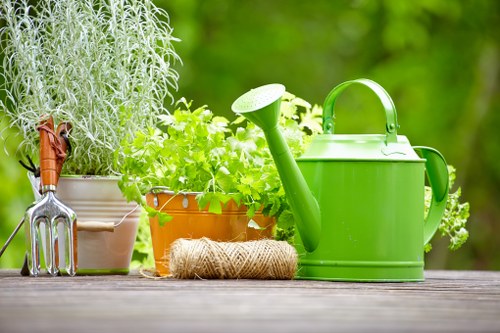 Garden waste removal and recycling in urban garden